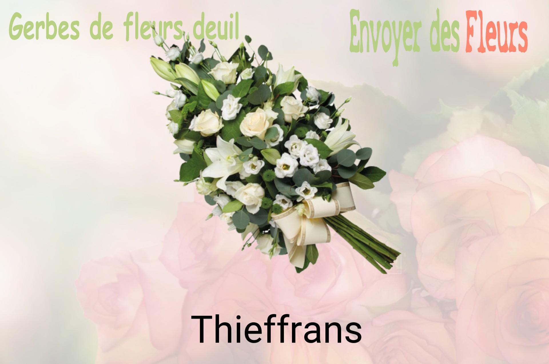 Gerbe de fleurs de deuil livrée à Thieffrans